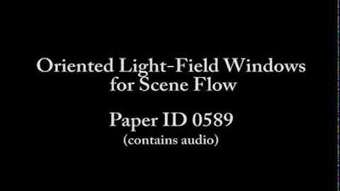 Oriented Light-Field Windows for Scene Flow