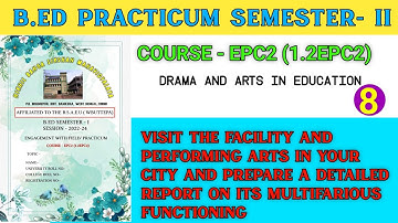 B.ed 2nd sem practicum in bengali | B.ed epc2 practicum | Course 1.2epc2