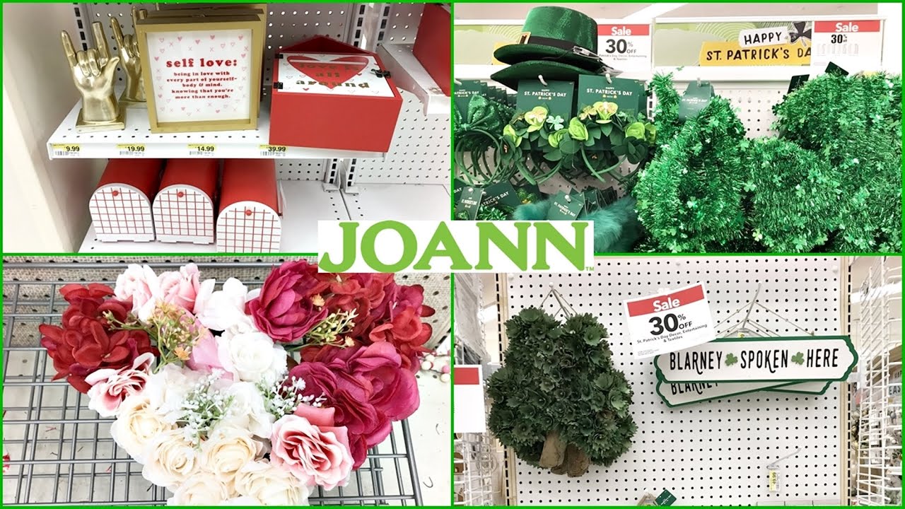 JOANN FABRICS VALENTINE'S DAY ST PATRICK'S DAY DECOR SHOP WITH ME 2021
