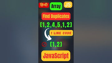 Find Duplicates in an Array with 1 Line! 🔥 | JavaScript Program #ytshorts #coding #shorts #trending
