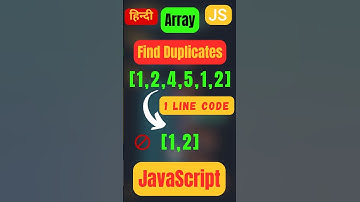Find Duplicates in an Array with 1 Line! 🔥 | JavaScript Program #ytshorts #coding #shorts #trending