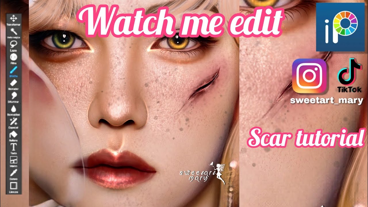 IBIS PAINT X TUTORIAL scar 💖 ( ft. Felix ) ibispaintx straykids 