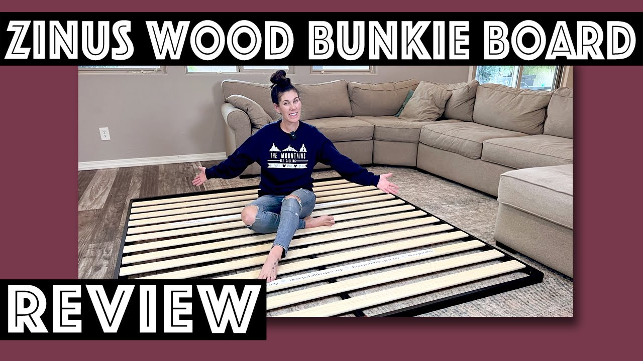 Zinus Deepak Wood Slat Bunkie Board Review YouTube