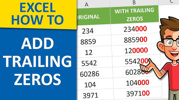 How to Add Trailing Zeros in Excel