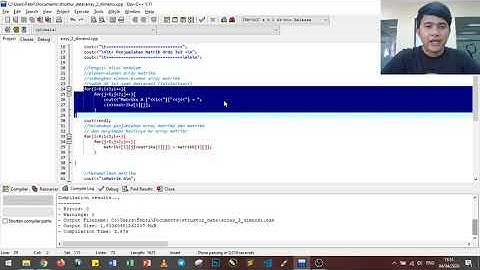 Pemrograman C++,Materi : Array 2 Dimensi - Penjumlahan Matriks Ordo 3x2