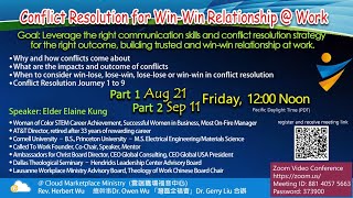 Conflict Resolution for Win-Win Relationship @ Work