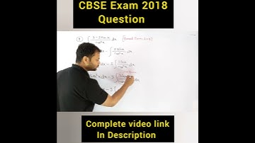 CBSE Board Exam Question -2018 Math. Integration #shorts #justmathsejee