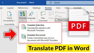 How to Open and Translate PDF Documents in MS Word