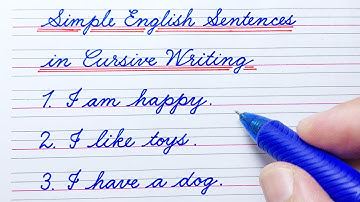 Simple English sentences starting with “I" in cursive writing | English cursive handwriting practice