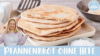 Pfannenbrot 🍳 | einfaches Grundrezept ohne Hefe |  Fladenbrot | Einfach Backen image