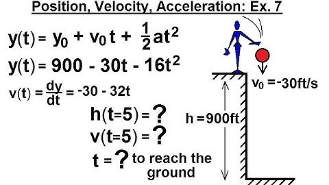 Calculus 1: Derivative Applications - Motion (7 of 7) Position, Velocity, Acceleration: Ex. 7