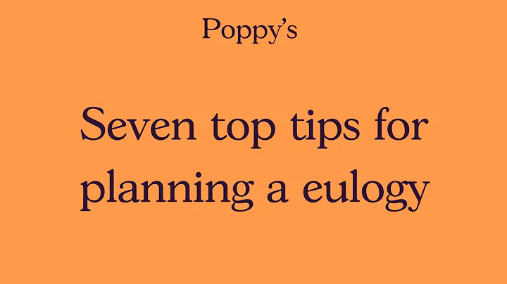 Seven top tips for giving a eulogy