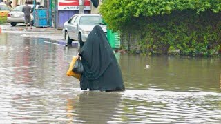 Basra flooded: heavy rain and hail, Iraq.  Flood Iraq. / Natural Disasters.  Bad Weather. Сlimate