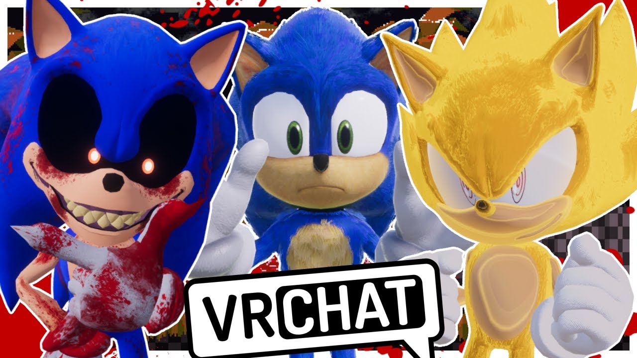 Соник из фильма встречает Sonic.EXE и Fleetway в VRCHAT!!