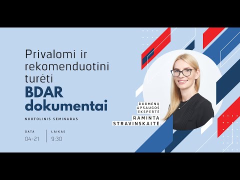 Video: Ar BDAR taikomas programoms?