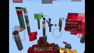 Minecraft pillars of fortune(15 saniyede birblok gelen oyun)oynuyoruz