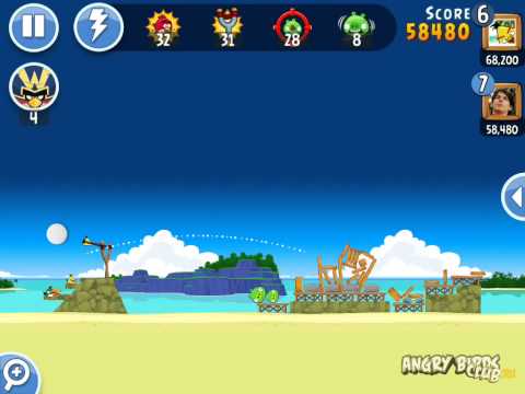 Турнир Angry Birds Friends Tournament Неделя 62 Уровень 5 от 22 июля 2013 - Прохождение на 3 Звезды