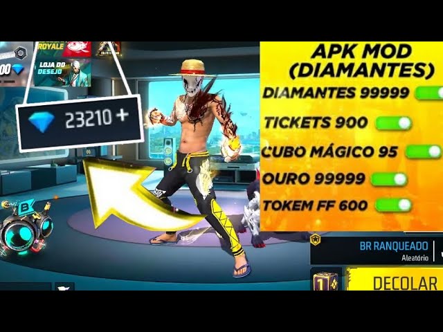 Atualizado *APK MOD* menu hack 900mil diamantes infinitos no free