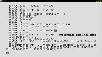 Coral Basic Interpreter Key Repeat 1990Carlo Delhez SINCLAIR ZX80 ZX 80 ZX81 ZX 81 Science of Cambri