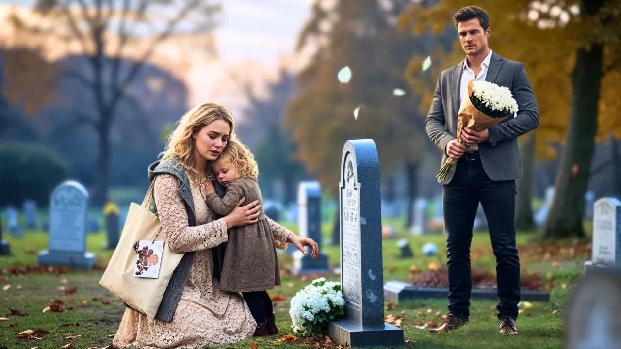 Arme junge Frau weint am Grab – Ein Millionär fragt： „Was ist deine Geschichte？“