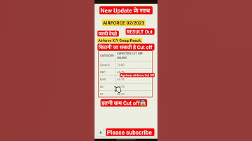 Airforce 02/2023 Result Out😃 Cut off 🎯Agniveer Airforce Cut Off 😃 #shorts #airforce #agniveer #army