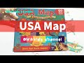 USA map puzzle!! 50 States of America  |  アメリカ合衆国パズル 全50州の名前と州都