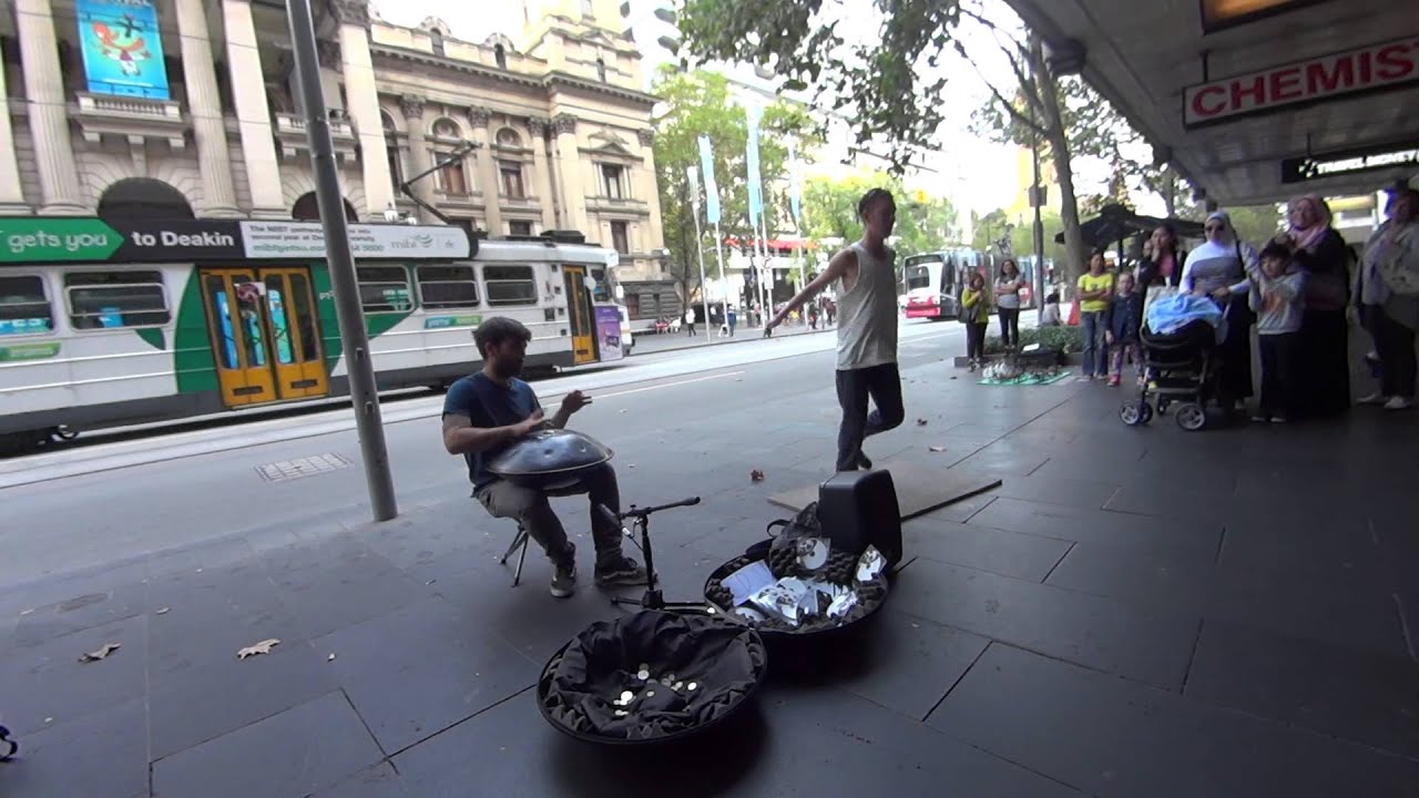 Handpan and Tap Dance - Busking in Melbourne