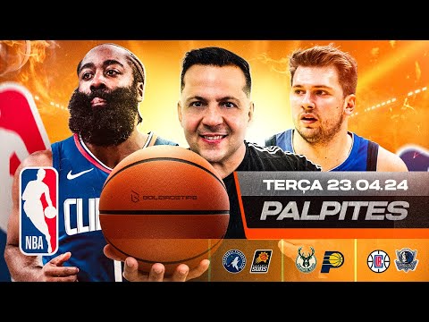 PALPITES DE NBA HOJE 23 04 2024 (TERÇA-FEIRA) MELHORES PALPITES DE BASQUETE + BILHETES PRONTOS