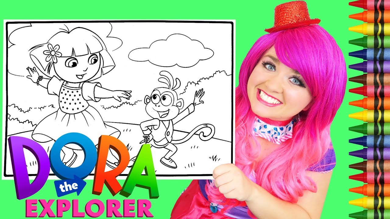 Dora The Explorer Colouring Book Games puzzles mazes and coloring fun ...