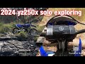yz250x solo exploring single tracks