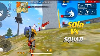 free fire solo vs squad gameplay video