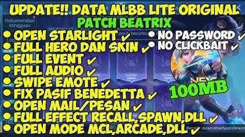 Data Mobile Legends Lite original 100MB | MLBB Lite | ML Lite