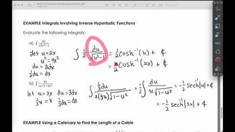2.9 Calculus of the Hyperbolic Functions