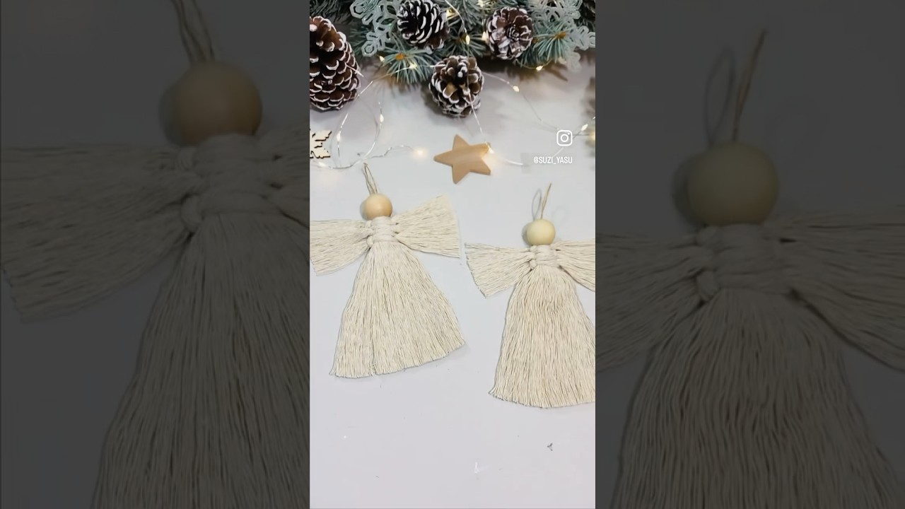 Macrame Angel Ornaments. So very easy and beautiful. #diy #handmade #angel