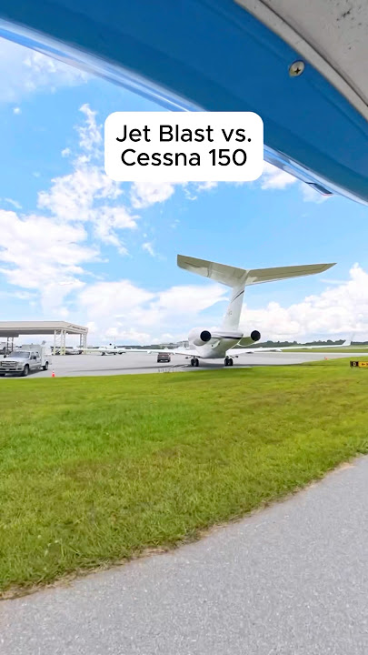 Jet blast vs. Cessna 150 #airplane #aviation #pilot