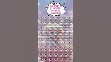 Challenge yourself to FIND 222 in 5sec #pick #your #brain
