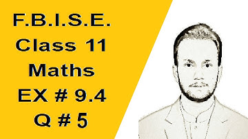11th Class Maths | Chapter 9 | Exercise 9.4 | Question 5 | Fundamentals of Trigonometry