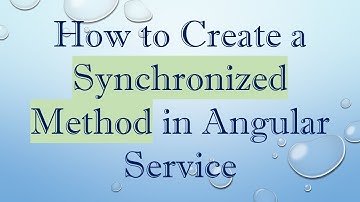 How to Create a Synchronized Method in Angular Service