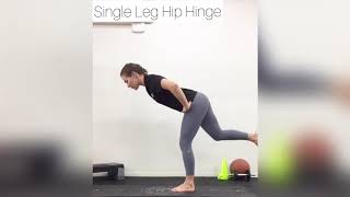 Single leg hip hinge