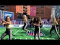 Saints Cheer Krewe performing at NFLUK Fan Event on London’s South Bank, 1 October 2022