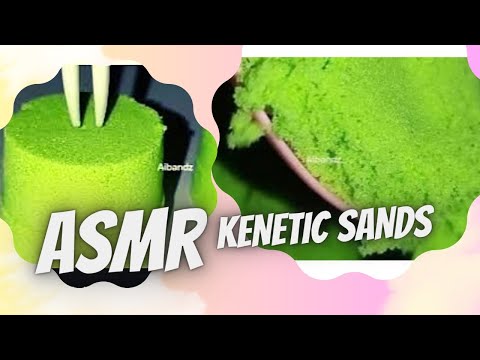 ASMR CUTTING KENETIC SAND SATISFYING SOUNDS | VERY RELAXING | Aibandz