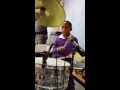 Le petit exauc limbaya joue la batterie pour jsus christ