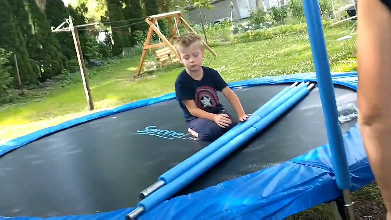 How to keep trampoline from blowing away