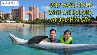 [HD] DEEP WATER SWIM WITH THE DOLPHIN AT DOLPHIN CAY ATLANTIS PARADISE ISLAND, BAHAMAS