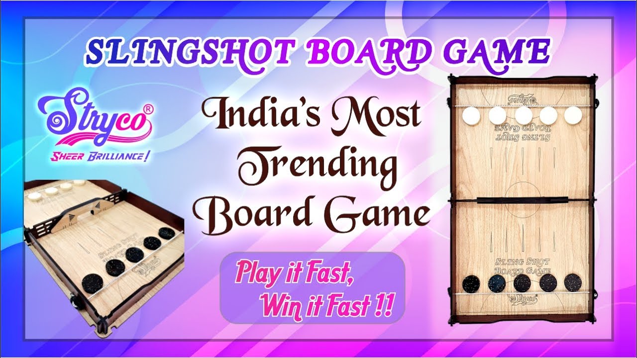 STRYCO's SLINGSHOT BOARD GAME SLING PUCK GAME INDIA'S NUMBER 1