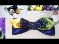Набор Крокусы ч.1 Галстук-бабочка для мальчика. МК Канзаши/How to make the bow-tie for boy. DIY