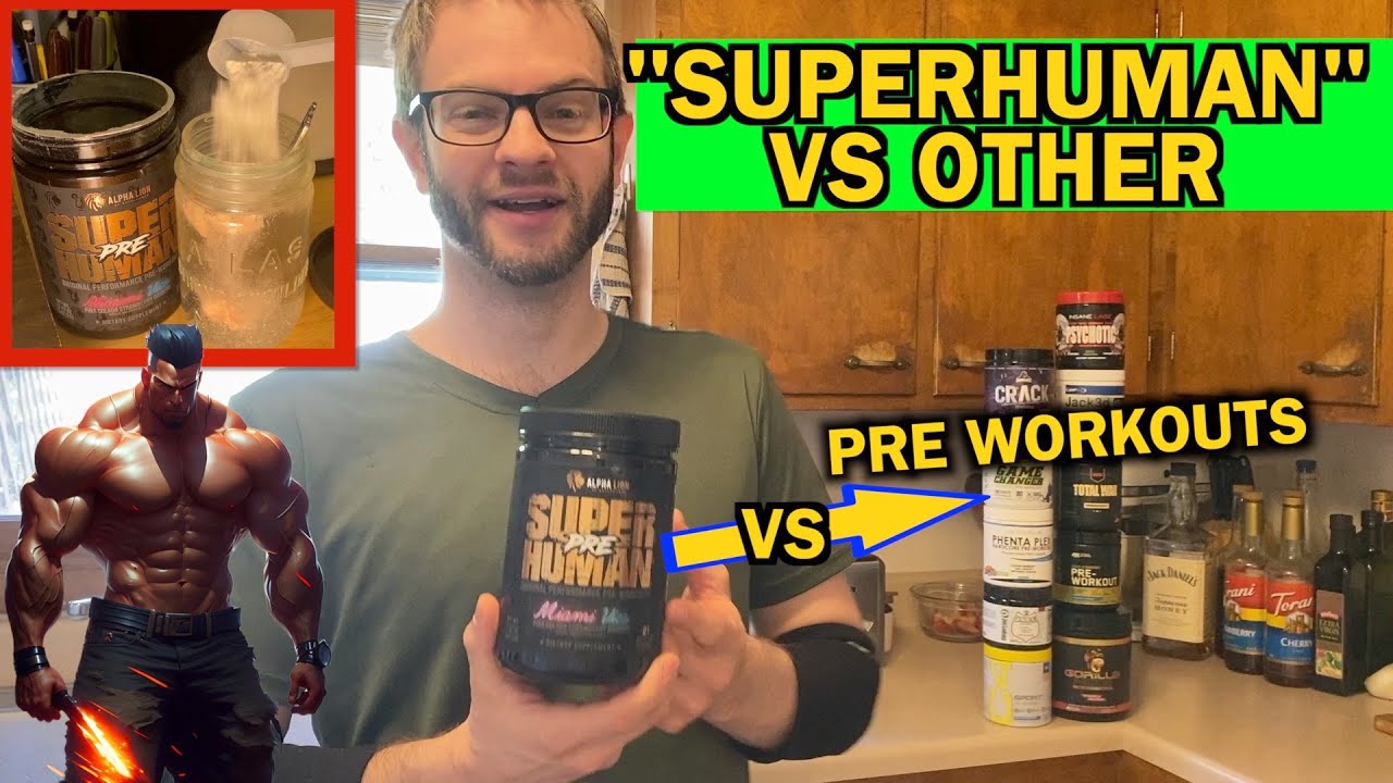 ALPHA LION Superhuman Miami Vice VS Other Pre Workouts pinacolada 