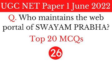 (Mock TEST 26) Top 20 Most Expected MCQs For NTA UGC NET Paper 1 June 2022 in Hindi & English
