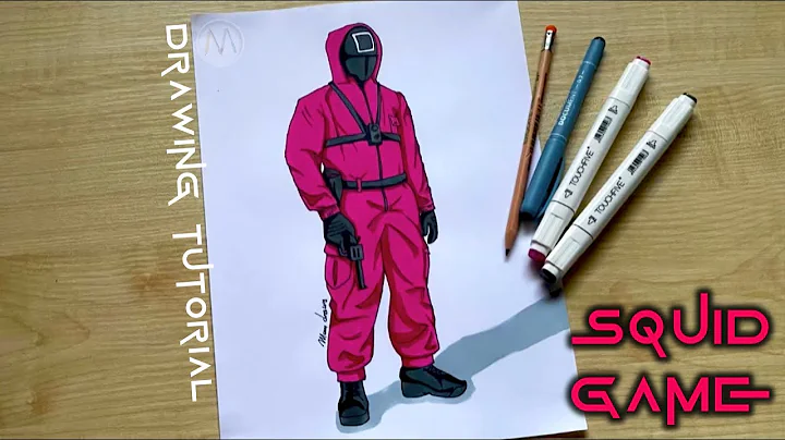 How to draw Squid Game Guard / How to draw Gard from Squid Game