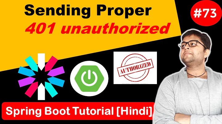 Sending Proper 401 Unauthorized Response | JWT authentication | Spring boot tutorial [Hindi]